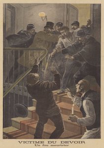 A victim of duty: shot by a lunatic