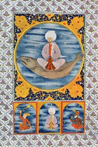 Abdallah of the Sea, Illustration from The Arabian Nights, 1895 (Colour Engraving) by French School