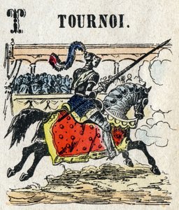Abecedary. Letter T as Tournament. Small Encyclopedic Alphabet, Popular Series. Epinal Imaging, late 19th century