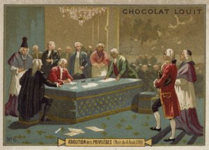 Abolition of privileges by the National Constituent Assembly, French Revolution, 4 August 1789