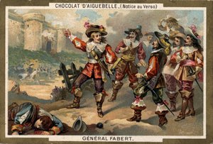 Abraham de Fabert (1599-1662), Marshal of France, during the siege of Stenay (department of the Meuse) in 1654. Chromolithography of the 19th century by French School