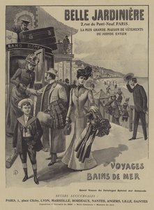 Advertisement for the Belle Jardiniere Clothing Store, Paris by French School