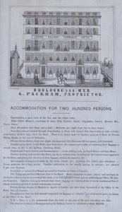 Advertisement for the Louvre Railway Terminus Hotel, Boulogne-sur-Mer, France by French School