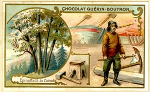 Advertising Chromolithography of Guérin Boutron Chocolates by French School
