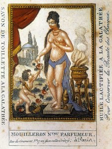 Advertising label for galathy lactified oil 