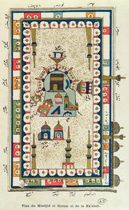 Aerial Plan of the Masjid-el-Haram and the Kaabah, Mecca