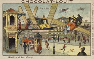 Aero-Cab Station in the Year 2000 by French School