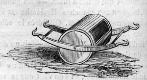 Agricultural machine: a fertilizer distributor presented at the Paris agricultural competition in 1860 - Engraving in 