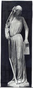 Allegorical figure of The Synagogue, from the south transept portal of the cathedral by French School