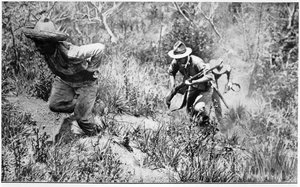 American soldiers chasing a revolutionary, illustration from Le Monde Illustre published 13th June 1914