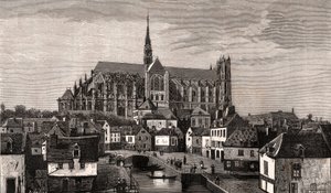Amiens - Nord-Pas-de-Calais-Picardie - engraving in 