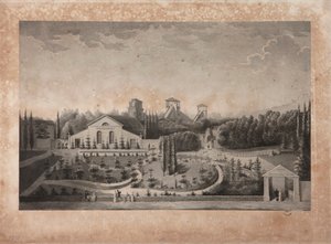 Amusement park with Panstéréorama by French School