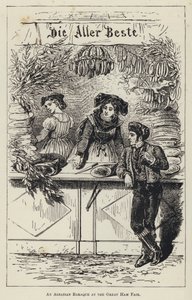 An Alsatian Baraque at the Great Ham Fair by French School