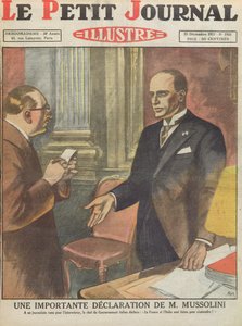 An Important Declaration by Benito Mussolini from Le Petit Journal, 25th December 1927