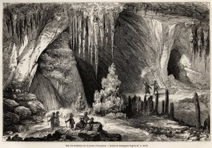An internal view of the cave of Antiparos, island of the Cyclades