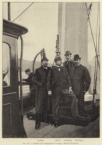 Andree and His Traveling Companions aboard the Svensksund