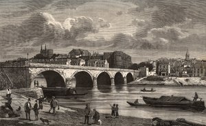 Angers - Maine-et-Loire in the region Pays de la Loire - engraving in France illustree: geography, history, statistical administration by V.-A. Malt-Brown. 1884