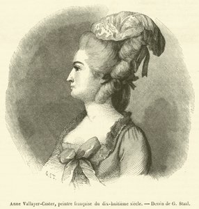 Anne Vallayer-Coster, French painter of the eighteenth century (engraving) by French School