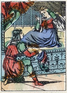 Anonymous illustration for “Sleeping Beauty”, tale by Charles Perrault. Wood engraving of Imaging Pellerin - Epinal, late 19th century. by French School