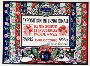 Anonymous Poster for the International Exhibition of Modern Decorative and Industrial Arts