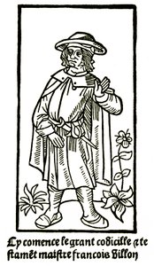 Apocryphal portrait of the poet Francois Villon in 
