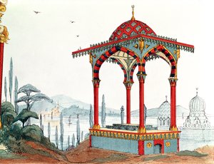 Architectural sketch in Turkey, late 19th century by French School