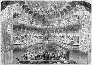 Interior View of the Theatre of the Palace of Fontainebleau. Engraving in Le Monde Illustré n°61 of 12 June 1858