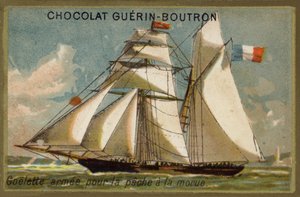 Armed Cod Fishing Schooner by French School