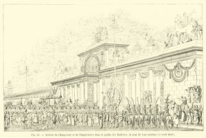 Arrival of the Emperor and Empress in the Tuileries Garden on Their Wedding Day, April 2, 1810 by French School
