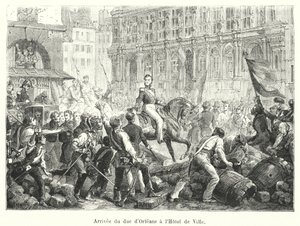 Arrival of the Duke of Orleans at the Hotel de Ville by French School