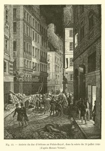 Arrival of the Duke of Orleans at the Palais-Royal, on the evening of July 29, 1830, after Horace Vernet by French School
