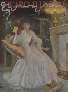 By the Fireside. Cover of Le Figaro Illustre, January 1896 by French School