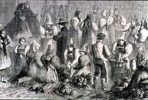 Augsburg Market in the 1860s by French School