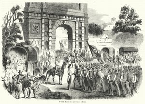 Austrian Troops Entering Milan, Italy, 6 August 1848 by French School