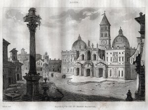 Basilica of Santa Maria Maggiore - Rome - Engraving from 