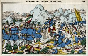 Battle of Custoza on June 24 by French School