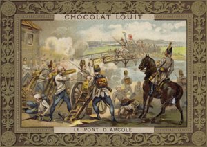 Battle of the Bridge of Arcole, Italy, 1796 by French School