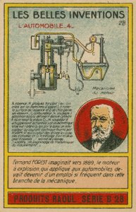 Beautiful inventions card, combustion engine