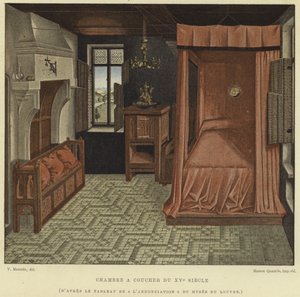Bedchamber, 15th Century by French School