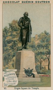 Beranger, Popular Songwriter, 1780-1857, Erected in Square du Temple by French School