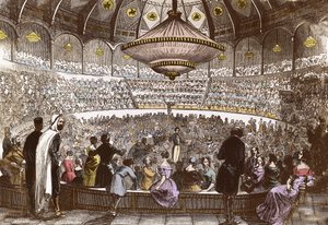 Berlioz conducts his concert on 19 January 1845 at Cirque Olympique in Paris - Hector Berlioz, in the hall of the Olympic Circus of the Champs Elysees in Paris by French School