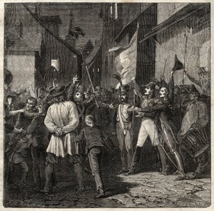 Bertons Conspiracy 1822 - General Jean Baptiste Breton established a provisional government at Thouars in 1822 by French School