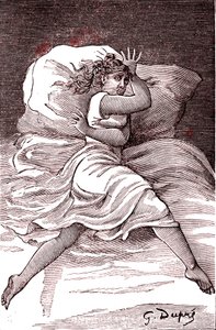 Bordering hysteria. 1887 by French School
