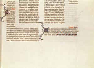 Bottom of a page without a miniature, from The Bible of Jean de Sy, c.1355