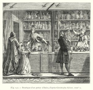 Shop of a Tin Potter; After Christophe Kilian, 18th Century by French School