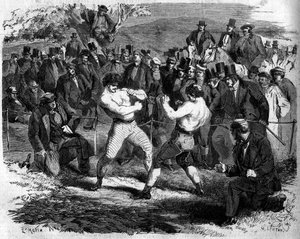 Boxing Fight Between English Thomas Sayers and American John Carmel Heenan in Aldershot, England, April 17 by French School