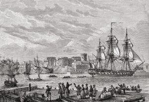 Brest in 1791, engraved by Le Breton, from 