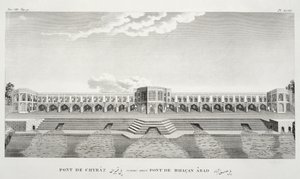 Bridge of Shiraz, Isfahan, from Voyages du Chevalier Chardin en Perse, et autres Lieux d