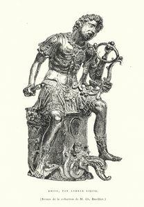 Bronze figure of the Ancient Greek poet Arion, by the Italian Renaissance sculptor Andrea Riccio, late 15th or early 16th Century by French School