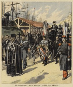 Burial of a Russian Sailor at Le Havre, France, 1897
